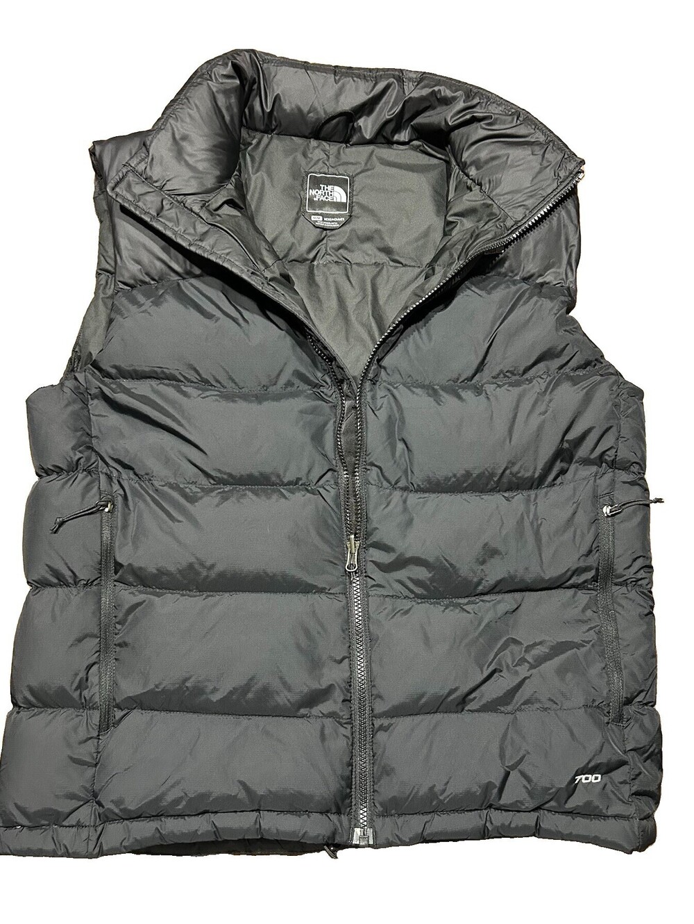 North Face 700 Puffer Vest Men’s Black Down Insulated Full Zip Pockets M